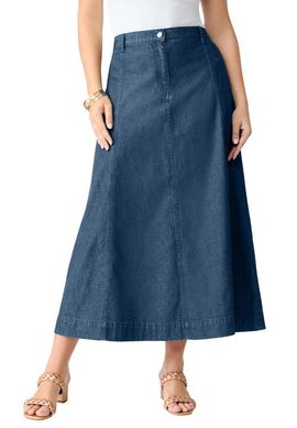 Roaman's Roaman's Plus Size 24/7 A Line Maxi Skirt