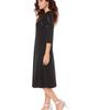 Roaman's Roaman's Plus Size 3/4 Sleeve Embellished Boatneck Dress - 3