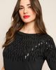 Roaman's Roaman's Plus Size 3/4 Sleeve Embellished Boatneck Dress - 5