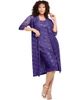 Roaman's Roaman's Plus Size 3/4 Sleeve Formal Duster Sequin Embellished Lace Dress Set - 1