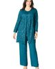 Roaman's Roaman's Plus Size 3 Piece Allover Sequin Lace Jacket And Tank Pant Set - 1