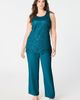 Roaman's Roaman's Plus Size 3 Piece Allover Sequin Lace Jacket And Tank Pant Set - 5