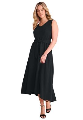 Roaman's Roaman's Plus Size Bi Stretch Sleeveless High Low Maxi Dress (plus)