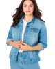 Roaman's Roaman's Plus Size Classic Stretch Denim Jacket - 1