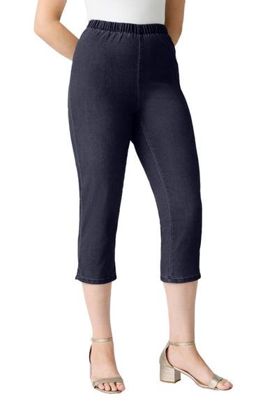 Roaman's Roaman's Plus Size Comfort Stretch Capri Jean