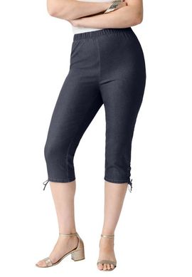 Roaman's Roaman's Plus Size Comfort Stretch Lace Up Capri Jean