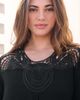 Roaman's Roaman's Plus Size Crochet Embellished Swing Ultra Femme Tee - 2