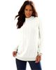 Roaman's Roaman's Plus Size Drop Needle Mockneck Lightweight Sweater Knit - 1