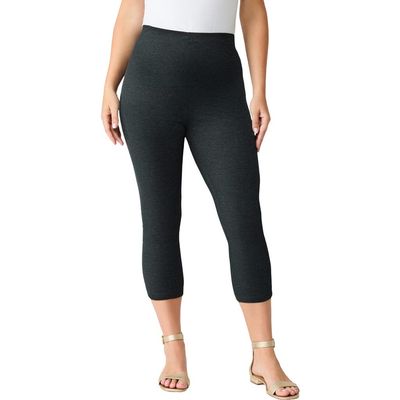 Roaman's Roaman's Plus Size Essential Stretch Capri Legging