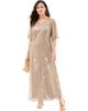 Roaman's Roaman's Plus Size Flutter Sleeve Allover Embroidered Gown - 1