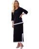 Roaman's Roaman's Plus Size French Terry Colorblock Hem Skirt Set - 1