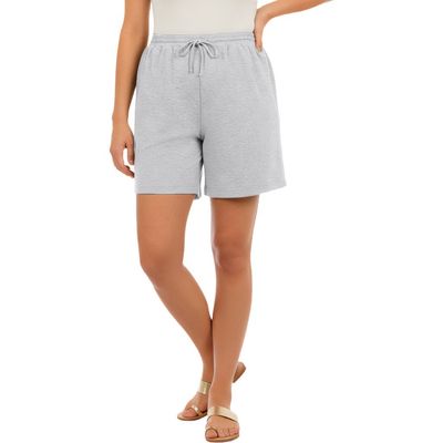 Roaman's Roaman's Plus Size French Terry Pull On Drawstring Shorts