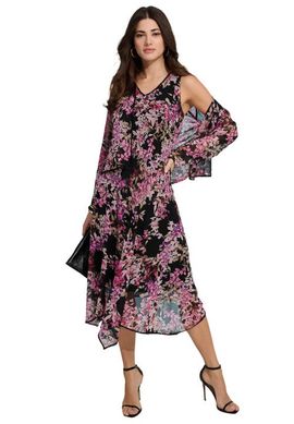 Roaman's Roaman's Plus Size Georgette Printed Beaded 2 Piece Jacket Dress (plus)