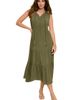 Roaman's Roaman's Plus Size Hand Crinkled Sleeveless Tiered Maxi Dress - 1