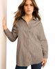 Roaman's Roaman's Plus Size Kate Long Sleeve Easy Cotton Blend Button Front Shirt - 1