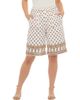 Roaman's Roaman's Plus Size Linen Blend Pull On Elastic Waist Shorts - 1