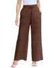 Roaman's Roaman's Plus Size Linen Wide Leg Pant - 1