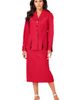 Roaman's Roaman's Plus Size Long Sleeve Shawl Collar Jacket & Sheath Skirt Set 2 Piece Suit - 1