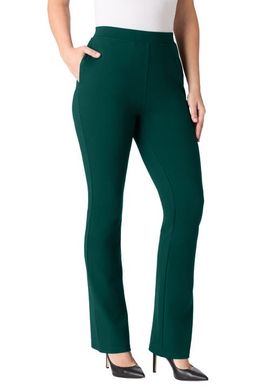 Roaman's Roaman's Plus Size Ponte Pull On Bootcut Pant With Pockets