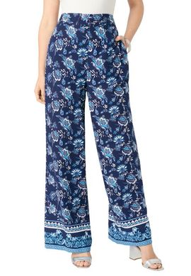 Roaman's Roaman's Plus Size Printed Wide Leg Pant