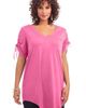 Roaman's Roaman's Plus Size Ruched Sleeve Ultra Drape Tunic - 1