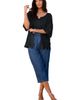 Roaman's Roaman's Plus Size Scallop Trim Crochet Cardigan - 1