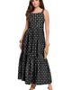 Roaman's Roaman's Plus Size Square Neck Adjustable Strap Maxi Dress - 1