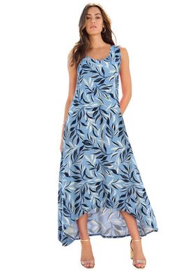 Roaman's Roaman's Plus Size Stretch Knit Sleeveless A Line Maxi Dress
