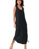 Roaman's Roaman's Plus Size Stretch Knit Sleeveless Midi Dress With Ruched Hem Detail - 1