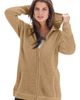 Roaman's Roaman's Plus Size Waffle Knit Zip Front Relaxed Hoodie - 3