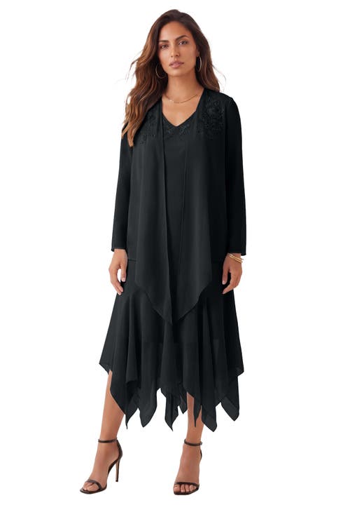 Roaman's Roaman's Sequin Jacket Dress Set