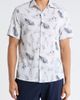 Robert Barakett Robert Barakett Manolo Feather Print Short Sleeve Stretch Cotton Button-Up Shirt - 1