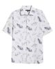 Robert Barakett Robert Barakett Manolo Feather Print Short Sleeve Stretch Cotton Button-Up Shirt - 5