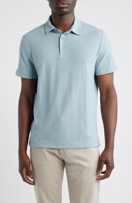 Robert Barakett Robert Barakett Newman Textured Cotton Blend Polo