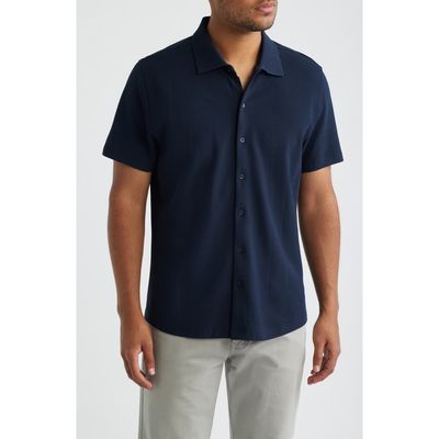 Robert Barakett Robert Barakett Sorrell Short Sleeve Cotton Piqué Button-Up Shirt