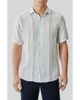 Robert Barakett Robert Barakett Thayer Stripe Short Sleeve Linen Button-Up Shirt - 1