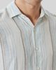 Robert Barakett Robert Barakett Thayer Stripe Short Sleeve Linen Button-Up Shirt - 2