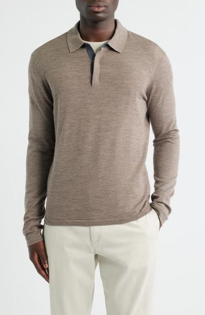 Robert Barakett Robert Barakett Thomas Merino Wool Long Sleeve Polo