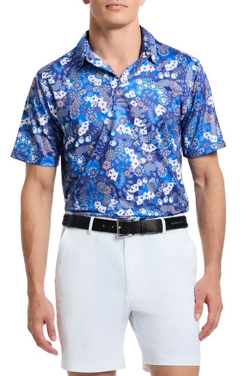 Robert Graham Robert Graham Ace of Skulls Classic Fit Print Performance Polo
