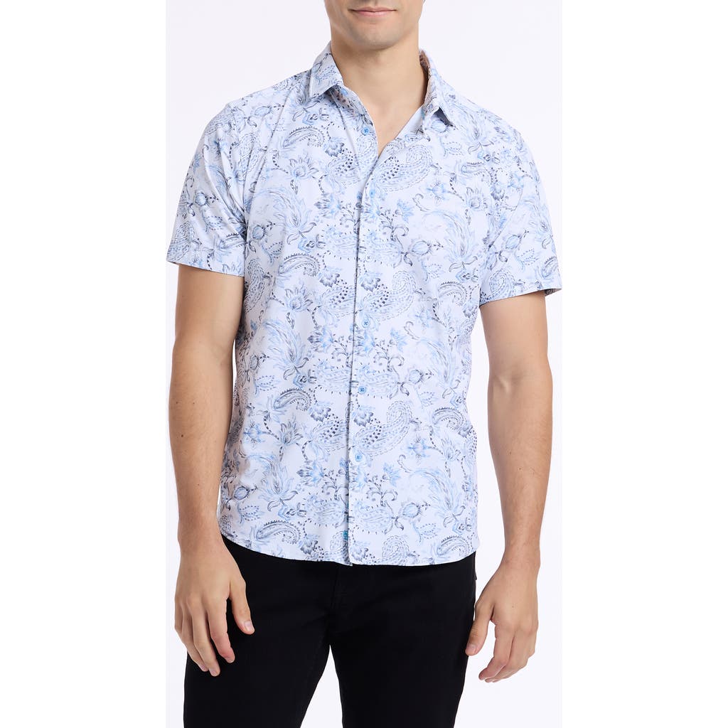 Robert Graham Robert Graham Bascobel Knit Short Sleeve Button-Up Shirt