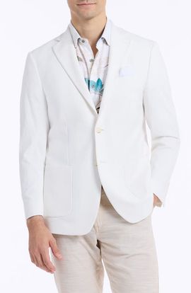Robert Graham Robert Graham Harston Tailored Fit White Seersucker Sport Coat 