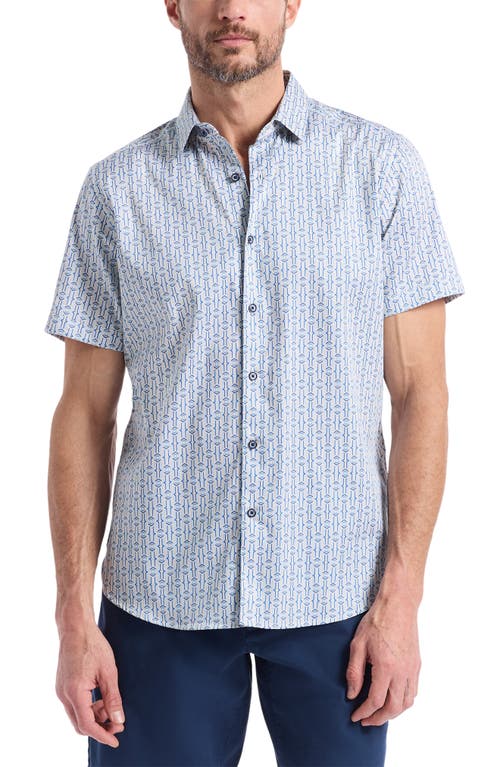 Robert Graham Robert Graham Napier Short Sleeve Stretch Cotton Button-Up Shirt