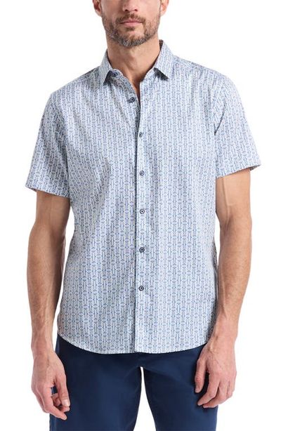 Robert Graham Robert Graham Napier Short Sleeve Stretch Cotton Button-Up Shirt