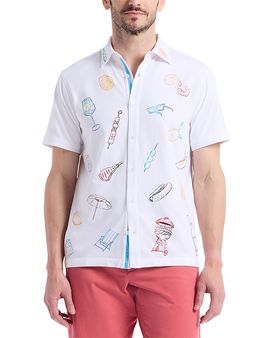 Robert Graham Robert Graham Out Of Office Short Sleeve Knit Shirt