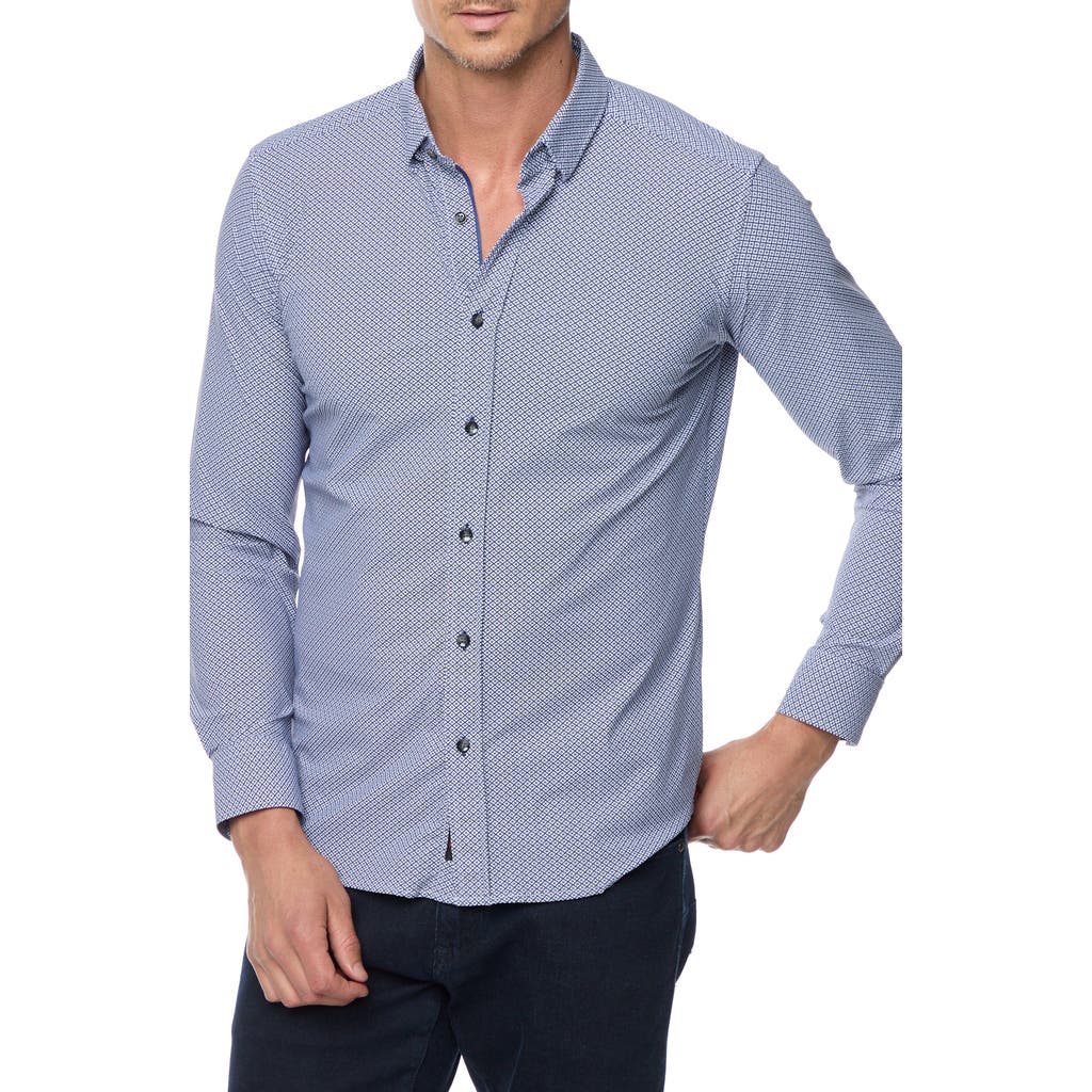 Robert Graham Robert Graham Perrin Tailored Fit Geo Print Button-Up Shirt