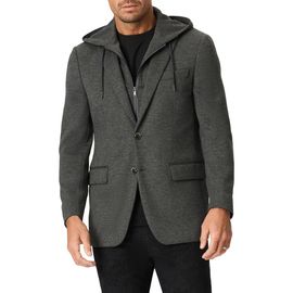 Robert Graham Robert Graham Voyager Knit Sport Coat with Removable Hooded Bib