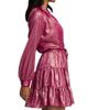 Robert Graham Women's Sydney Metallic Tiered Minidress - 8