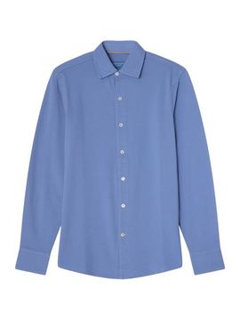 Robert Talbott Robert Talbott Foster Long Sleeve Pique Knit Shirt