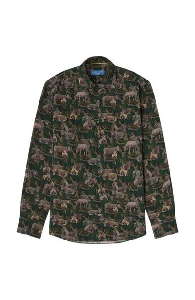 Robert Talbott Robert Talbott Reynolds Printed Ca-Moo-Flage Shirt