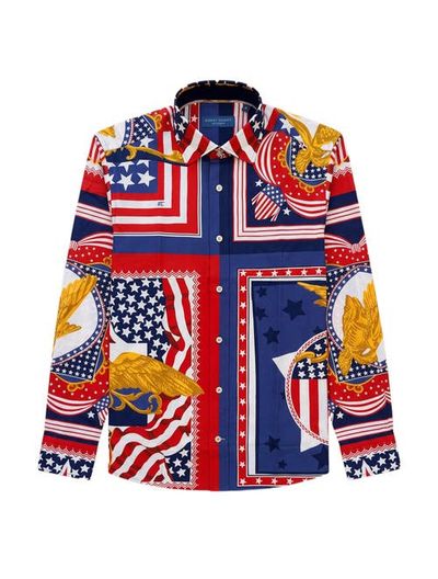 Robert Talbott Robert Talbott Reynolds Printed USA Patchwork Shirt